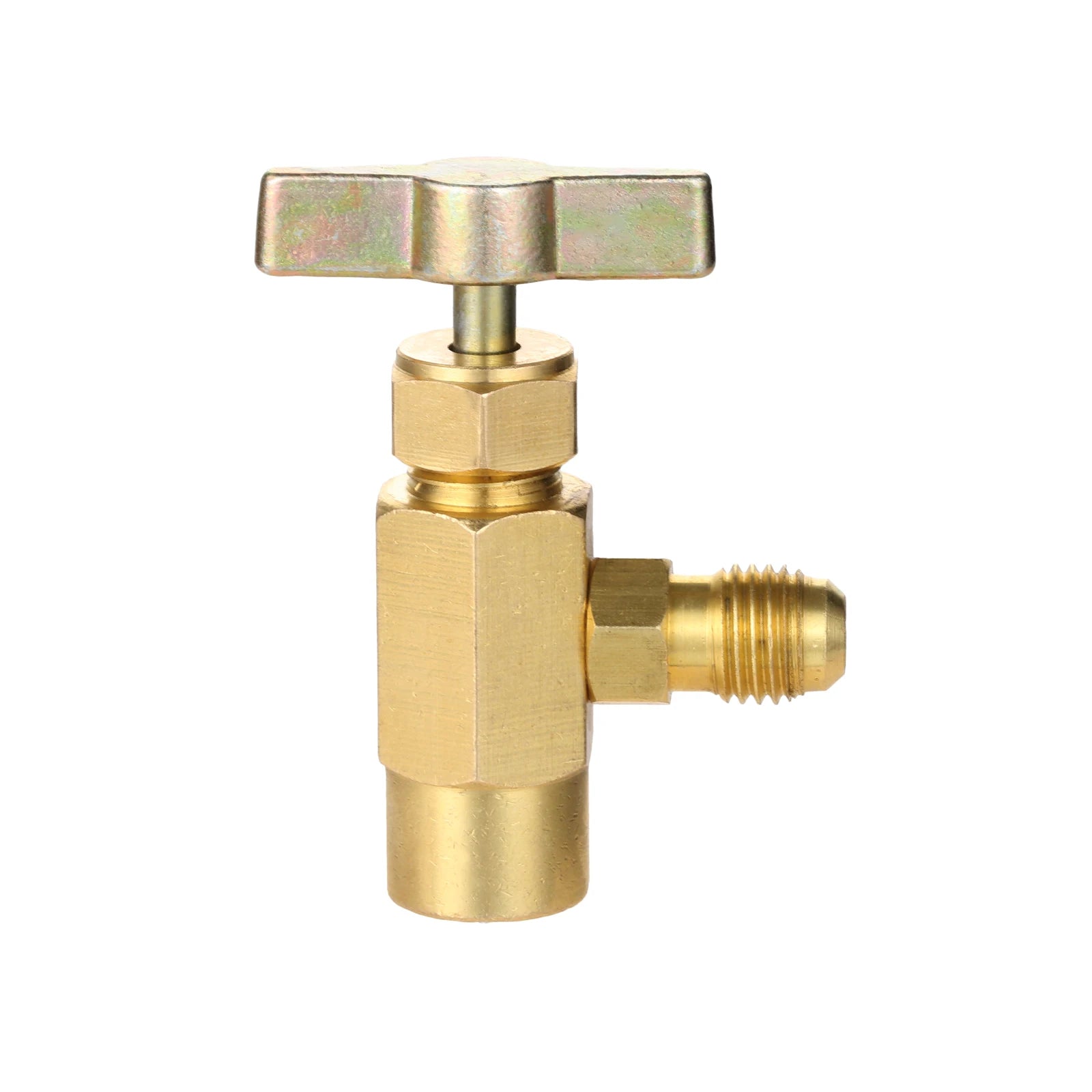 1pc Car R-1234yf Can Tap 1/2" ACME LH Threads with R-1234yf Self-sealing Valve Cans for R12 R22 Hose Can Bottle Tap Opener Brass