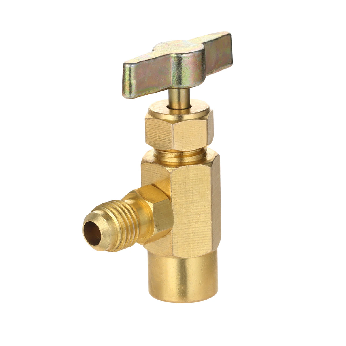 1pc Car R-1234yf Can Tap 1/2" ACME LH Threads with R-1234yf Self-sealing Valve Cans for R12 R22 Hose Can Bottle Tap Opener Brass