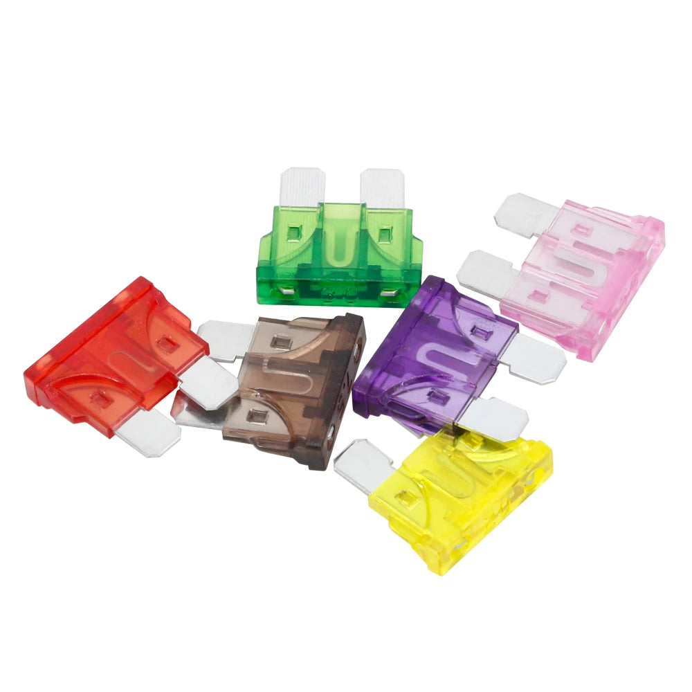 50PCS Medium Standard Blade Fuse Insert ZINC Pins 1A 2A 3A 5A 7.5A 10A 15A 20A 30A 40A 50A Refitted For Auto Car Truck