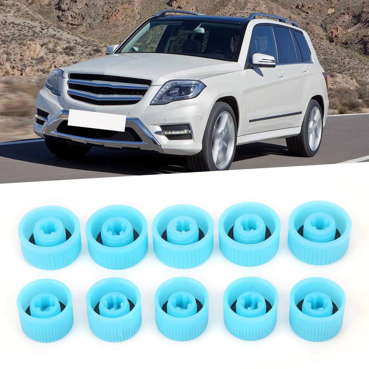 10Pcs A/C Refrigerant Port Cap W/Seal Ring High/Low Side Air Conditioning Service Dust Cover