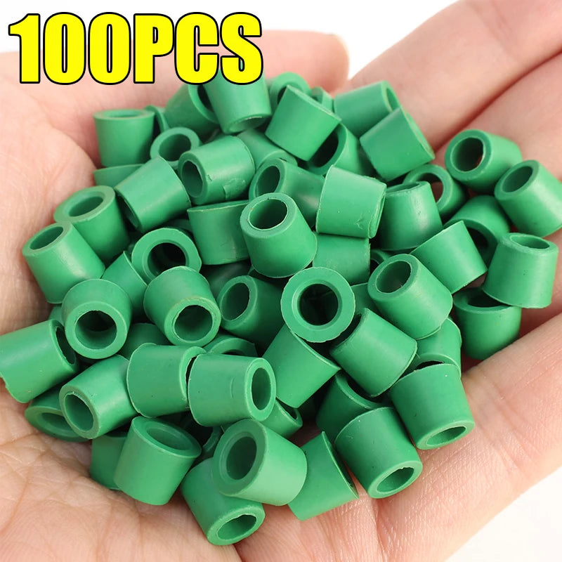 Green Air Conditioning 50-200pcs 1/4'' Charging Hose 1/4'' Valve Gasket Manifold Repair Seal Kit Replacement Car Accessories