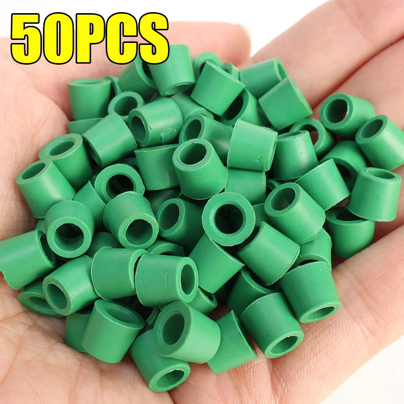 Green Air Conditioning 50-200pcs 1/4'' Charging Hose 1/4'' Valve Gasket Manifold Repair Seal Kit Replacement Car Accessories