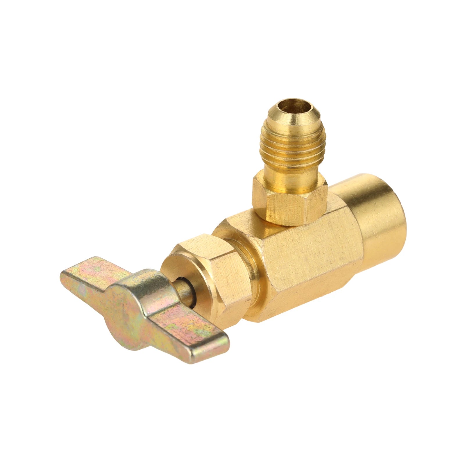 1pc Car R-1234yf Can Tap 1/2" ACME LH Threads with R-1234yf Self-sealing Valve Cans for R12 R22 Hose Can Bottle Tap Opener Brass